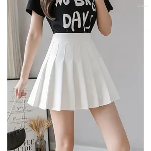 Skirts Summer Pleated Mini Women Streetwear Korean High Waist Black White Tennis Skirt Jk Kawaii Preppy Students A Line