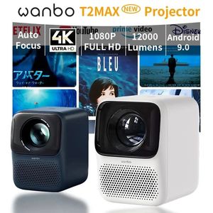 Wanbo T2 Max Projector 4K WiFi Android Full HD 1080p Beam Projector 450ansi Auto Focus HiFi Sound för hemmabioprojektor 240112