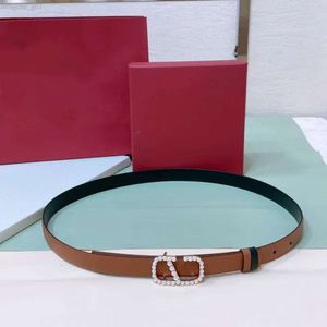 VALENTINO Belt Designer Top Quality Litchi Grain Belt Classic Double-sided Wear Imitation Pearl Letter Buckle Women Belt Width 4.0cm 2 7119