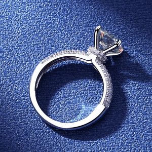 Zertifizierte Verlobungsringe für Damen, 2,0 ct, D-Farbe, Solitär-Diamant, Eheringe, Brautschmuck, inklusive Box 240111
