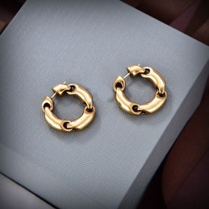 Earrings designer for woman designer official reproductions Yellow Brass gold-plated 18K Vintage brand designer gift for girlfriend 009