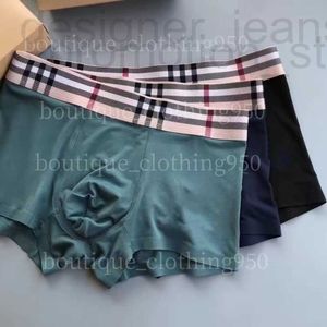 UNDUTS Designer Lüks Tartan Marka Erkekler Seksi Erkekler Boxer Sıradan Şort Mektubu İç çamaşırı Nefes Alabilir Buz İpek Saf Pamuklu Boyut L-3XL 922I WRNM