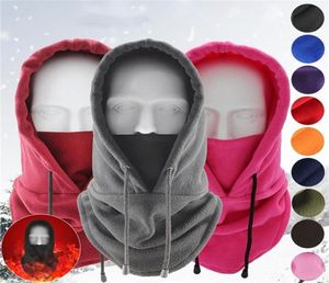 Yüz Maskesi Tam Polar Cap Balaclava Boyun Sıcak Hood Kış Spor Kayak Erkek Kadın Taktik Güneş Beanies5265948