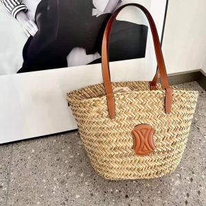 Womens fashion straw weave basket Shoulder Bags mens weekender travel tote large Beach bag designer crossbody handbags luxury pochette clutch shopping bucket bags