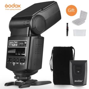 Aksesuarlar Godox TT520 II Flash TT520II Buildin 433MHz Kablosuz Sinyal + Canon Nikon Pentax Olympus DSLR kameralar için verici kiti