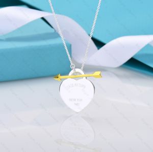 Pendant Necklaces T Series Lovers Love Key Pendant Necklace for Women Elegant Blue Gift Box Pearl Bowknot Deluxe Collar Chain Designer Jewelry Wholesale 93NR