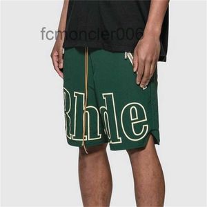 Abbigliamento designer corto casual Rhude American High Street Trend Brand Summer Leisure Shee Nylon Capris Mens Womens Beach Sports Shorts Running Fitness Fitness