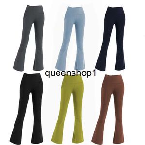 Grooves LLYoga vestiti Le ragazze sexy devono indossare fianchi color pesca pantaloni svasati da donna vita alta attillati spettacolo di pancia figura sport yoga pantaloni a nove punte