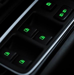 Auto wewnętrzny podpowiedź Noctilucenta naklejka do drzwi podnoszenie okien przyciski stylizacji samochodu Luminous Nocegoe 33530854700344