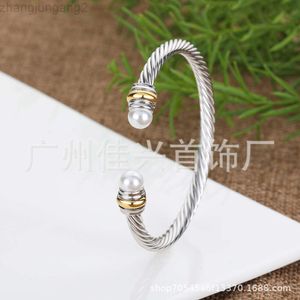 Jewelry Designer Yuman Dy Pearl Bracelet Popular Woven Twisted Thread Handicraft Room Gold Inlaid Diamond David