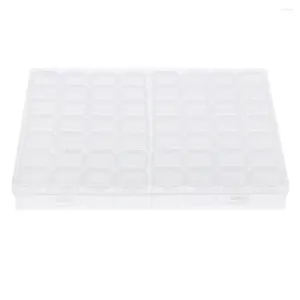 Makeup Brushes 56 rutnät smycken Divider Box Organizer Justerbar Clear Bead Case Storage Container för pärlavdelning: 2x2cm