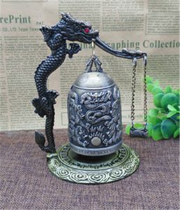 Large bronze lock banging bell and monk banging dragon bell wholesale can ring ornaments, feng shui decorations, handicrafts collection