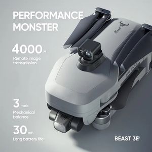 Drone con evitamento ostacoli laser a 360°, testa autostabilizzante meccanica a 3 assi, doppia modalità GPS/GLONASS, seguimi, decollo/atterraggio con un tasto, fotografia gestuale.