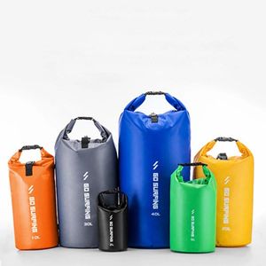 Borse in PVC di alta qualità 10l 20l 30l 40l Immersioni all'aperto Compressione Storage Borsa impermeabile Borsa asciutta per uomo Donna Nuoto Rafting Kayak