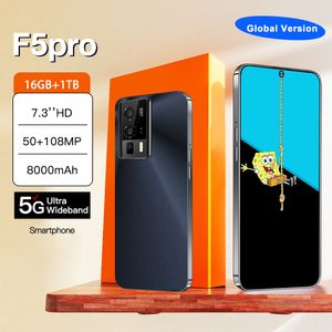 2024 Новый трансграничный смартфон F5 Pro 4G 7,3-дюймовый Smart Island Full HD с экраном 3 32-го поколения