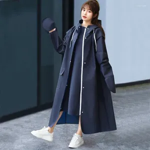 Impermeabili Moto Bicicletta Impermeabile da bici per uomo Donna Poncho in EVA Cappotto antipioggia per adulti con cappello da donna Impermeabile lungo traslucido