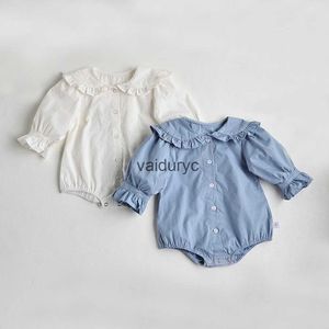 Rompers Milancel Baby Clothing Peter Pan Collar Girls Body Sunsufle Maniche Abiti per neonati H240508