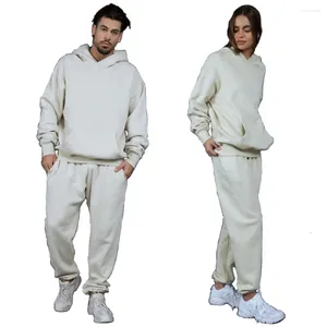 Tracksuits masculinos Mens Conjuntos de Treinamento de Algodão Grosso Inverno Estilo Estilo Solto Kits de Duas Peças Hoodie Pulôver Com Capuz Jogging Ternos Correndo