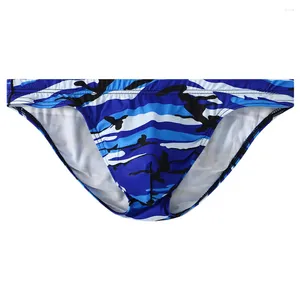 Mutande da uomo slip stampati mimetici sexy mutandine con custodia rigonfia biancheria intima sportiva fitness comodi pantaloncini morbidi lingerie a vita media