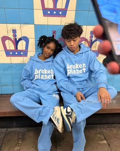 Erkek Hoodies Sweatshirts Harajuku 3d Mektup Baskı Hoodies Kadın Kırık Gezegen Büyük Boyu Sweatshirt Zip Hoodie Goth Üst Sokak Giyim Çiftleri Y2K Giysileri T240113