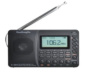 K603 PORTABLE Digital Radio LCD Display FM AM SW med BT -högtalarens Poweroff -minnesfunktion 2106257905681