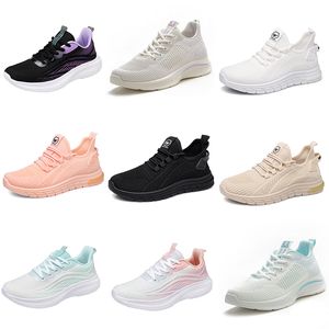 2024 Vinterkvinnor Skor Vandring Running Soft Casual Fitness Shoes Fashion Black Pink Beige Grey Trainers Stor storlek 35-41