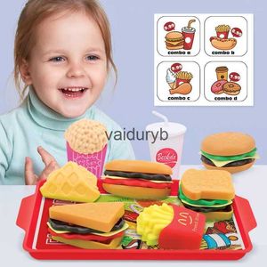 Кухни Play Food Дети Кухонные игрушки Ресторан быстрого питания Набор для гамбургеров Ролевые игры Мини-кухня Еда Развивающие игрушки Ролевые игры Дом Gamesvaiduryb