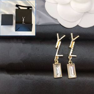 Earrings Original Designer Earrings with Stamp Charm Dangle Earrings Boutique Womens Birthday Gift Jewelry Silver Plated Luxury Style Gift Earrings with Box