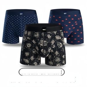 Underpants Sports Plus Long Anti-Wear Leg Boys Boxers Combed Cotton Printed Mens Underwear Drop Delivery Otcfj