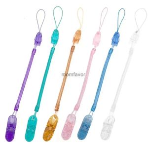 Nya baby tänder leksaker säkerhet infällbar elastisk baby anti-drop chain pacifier klämmor spädbarn bröstvårtan tillagande Soother Chain Clip Dummy Holder Nipple Clip