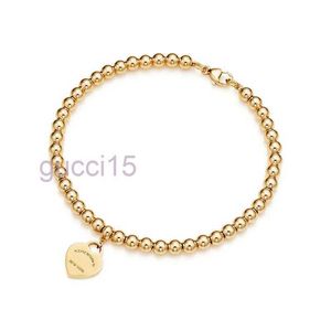 Popular S925 Silver 4mm Round Beads Heart Shaped Bracelet Thicker Bottom Plating Boudoir Commemorative Fashion Glamour Jewellery DMVQ 4V7S YMF9 JVXQ