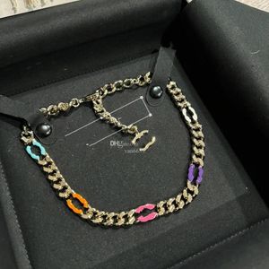 Necklaces 2024 Fashion designer CCs necklace women chain necklace pendant double ccs diamond pearl necklaces jewelry wedding channel party g