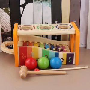 Muzyczne zabawki edukacyjne mini drewniane dzieci dzieci 8 notatki ksylofonowe instrument fortepianowy zabawki rodzicielstwo Interacti 240112