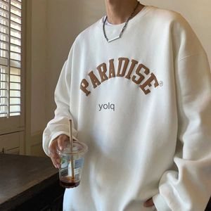 Erkek Hoodies Sweatshirts Vintage Mektup Grafik Sweatshirt Moda Büyük Boy Hip Hop Hoodie Sonbahar/Kış Polar Sıcak Hoodies Marka Erkekler Pulloveroverolq