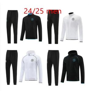 23 24 나폴리 트랙 슈트 축구 저지 키트 2023 2024 SSC Naples AE7 Hommes Training Suit Wear Formation Tuta Chandal Suretement Foot Maillot de Football Jackets