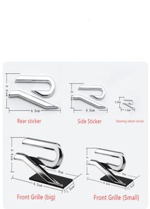 Fram bakre bakluckor r emblem ratt logotyp sido dörr fender typskylt klistermärken för 2020 VW Golf 8 Scirocco Passat R369473472