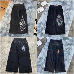 Jeans da uomo JNCO Y2K Uomo Hip Hop Big Buddha Graphic Stripe Retro Blu Baggy Denim Pantaloni Gothic Harajuku Vita alta Pantaloni larghi b2