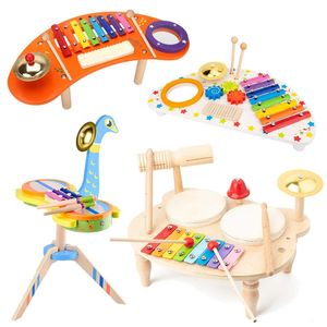 Children Wooden Montessori Musical Toys Percussion Instrument Piano Learning Infant Sensory Education Kids 240112