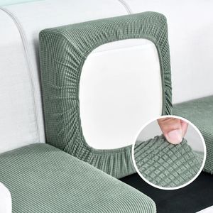 Solid Color Thicken Elastic Soffa Cover Living Room Protector Kids Slipcover Couch Cover Seat CUSHION Tvättbar avtagbar 1 st 240113