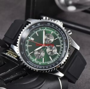 2024 Nowy projektant kwarcowy zegarek dla mężczyzn Wysokiej jakości luksusowy gumowy pasek zegarek wielofunkcyjny chronograf odporny na szklany prawo