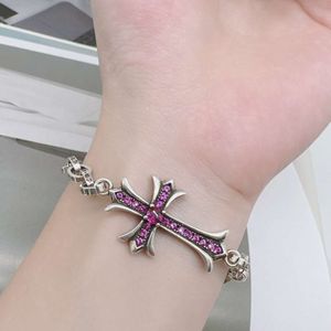 Designer CH Bracelet for Women Chromes New Diamond Inlaid Cross Female Personalized Heart Jewelry Men Chain Bracelets Classic Brand Classic Bangle DAXA