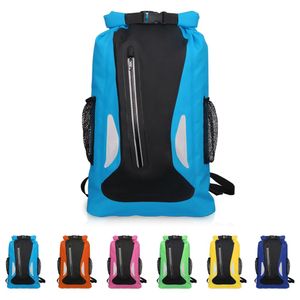 Sacos 25L Saco À Prova D 'Água Mochila Ultraleve Rafting Seco Camping Caminhadas Natação Saco À Prova D 'Água Saco Seco Kits de Viagem Ao Ar Livre Reflexivo