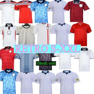 1998 KEEGAN Mens Retro Futebol Jerseys LINEKER SCHOLES SHEARER SHERINGHAM GASCOIGNE LAMPARD Inglaterra Home Away 3ª Camisa de Futebol