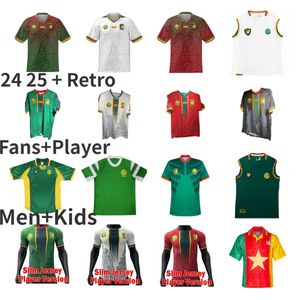 2023 2024 Cameroun Soccer Trikots Kamerun Retro Mboba Vest Choupo-Moting Anguissa Aboubakar Toko Ekambi Bahoken Hongla National Chemise de Foot Team 1990 98 02 Eto O.