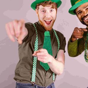 Bow Ties 1 set dekoratif kravat parti kolye festivali erkekler için St Patrick's Day