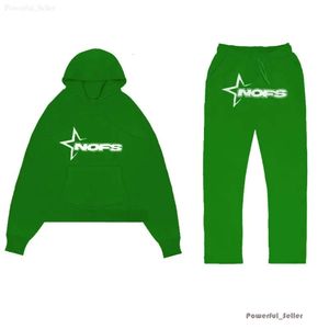 Men's Hoodies NOFS Hoodie Set Autumn/winter Cotton Hip Hop Sweater Printed Pants and Women's Hoodoe Couple 4795