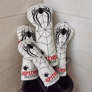 Spider golf driver headcover pu golf club fw woods ut hybrid head covers 3-colors CUTE GIFT 240112