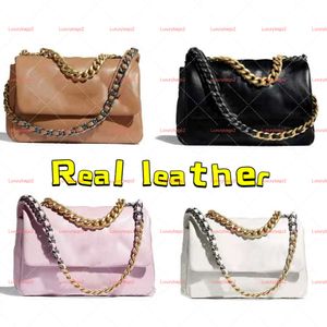 Designer Handbags Tote 19 Handbag Flap Cruciform Autumn Winter Women Gold Silver 26cm 30cm Chain Genuine Leather Shoulder Bags Pink Pocket Hand Bag Shoulder