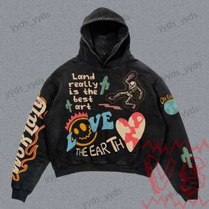 Men's Hoodies Sweatshirts Harajuku skull letter oversized sweatshirt hoodie body armor hoodies women goth y2k tops 2023 new streetwear gothic clothes T240113