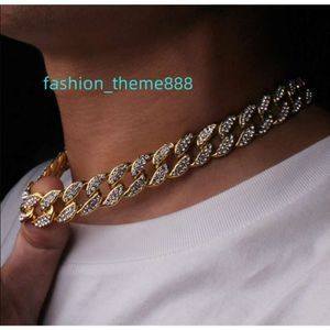2024 Moissamite Hip Hip Hop Bling Fashion Chain Jewelry Men's Gold and Silver Miami Cuban Link Chain Necklace Diamond Ice Out Chinese Necklace
